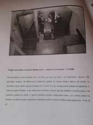 
				Slika, kako je Megmed Mehmutović dobil nož od pravosodnega policista Antunuviča v mariborskem priporu. (Foto: Bralec Prava.sI)			