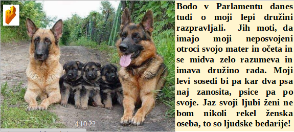 Slovenski in svetovni politični hlev na dan 4.10.22