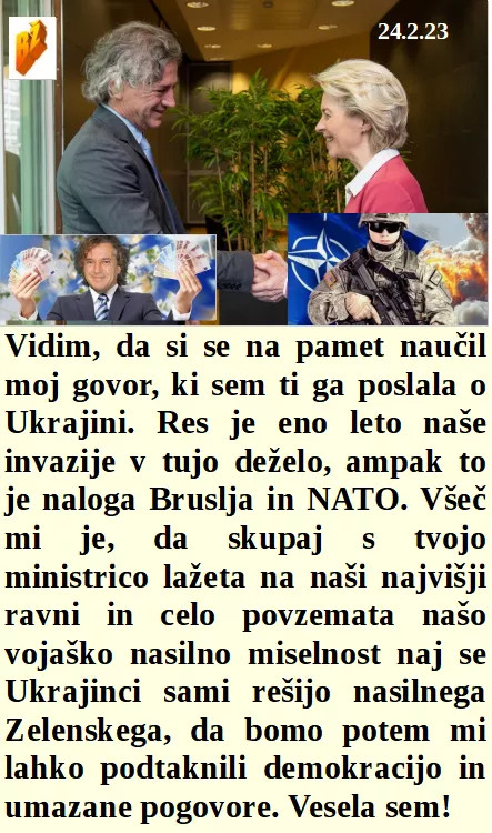 Slovenski in svetovni politični hlev na dan 24.2.23