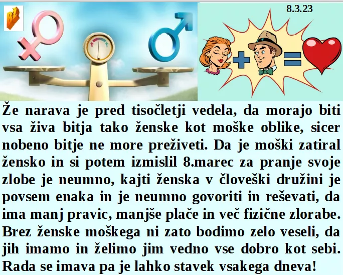 Slovenski in svetovni politični hlev na dan 8.3.23