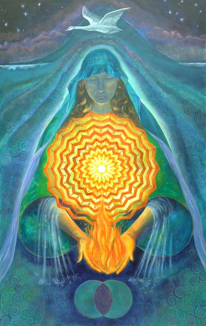 Boginja Brigid je varuhinja duhovnega Ognja. Bdi nad na&scaron;imi iniciacijami, na&scaron;imi pogumnimi dejanji predaje duhovni poti in nas sprejme na drugi strani - na strani Svečenic. 