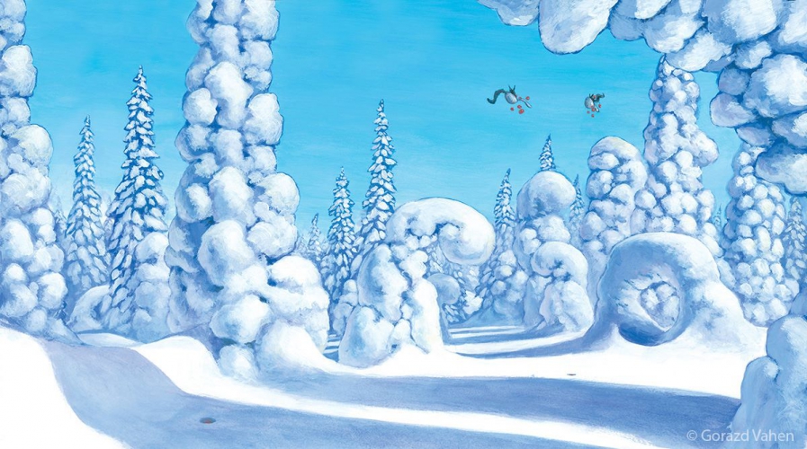 
				Kam pa kam, Kosovirja? (predpapir)<br>
Ilustriral: Gorazd Vahen<br>
(Pisateljica: Svetlana Makarovič)			