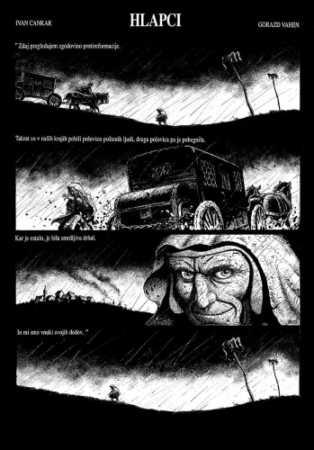 
				I am just now researching into the Counter-Reformation.<br>
<br>
In those days, half of all decent people here were killed and the other half had fled.<br>
<br>
All that was left was rabble.<br>
<br>
And we are their grandchildren.<br>
<br>
From Ivan Cankar's play 