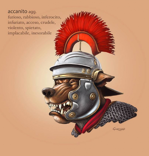 
				Pasji centurion za moje prijatelje iz I. Italike.<br>
<br>
A centurion for my friends from the Legio I Italica.<br>
Ilustriral: Gorazd Vahen<br>
Opis: Gorazd Vahen			