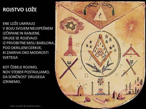 ROJSTVO LOŽE - MASONSKI PREDPASNIK VELIKEGA MOJSTRA