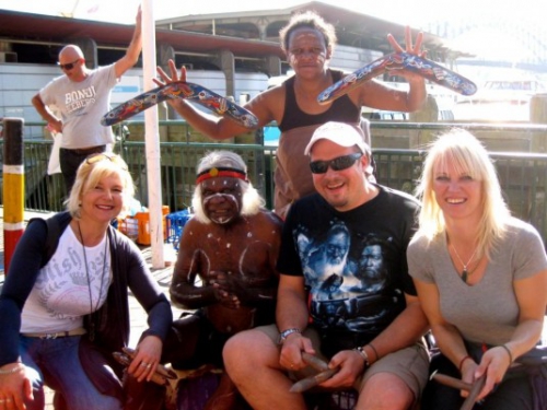 Robert with australian Aboriginal Elder Uncle Max