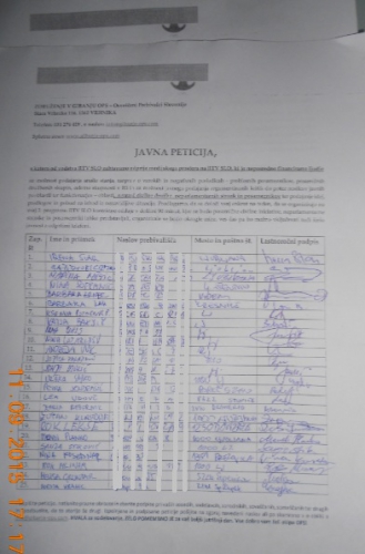 Peticijo za ukinitev CENZURE IN DISKRIMINACIJE na RTV SLO, ljudje podpisujejo tudi fizično!