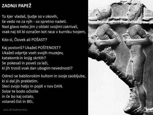 ZADNJI PAPEŽ: Kdo si, Človek ali POŠAST?