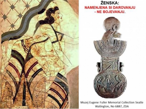 ŽENSKA: NAMENJENA SI DAROVANJU - NE BOJEVANJU.