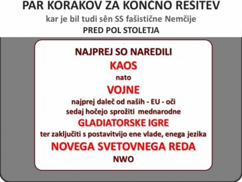 PAR KORAKOV ZA KONČNO REŠITEV