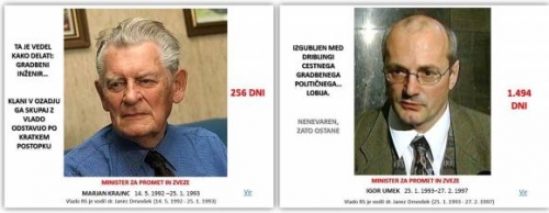 MINISTRA ZA PROMET IN ZVEZE MARJAN KRAJNC IN IGOR UMEK