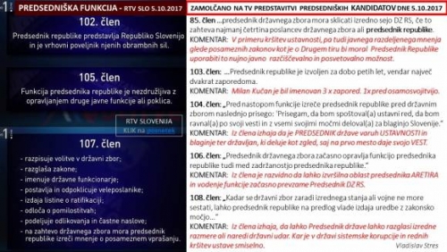 PREDSEDNIŠKA FUNKCIJA KOT JO JE 5.10.2017 RAZUMELA STROKOVNO NEPISMENA RTV SLO