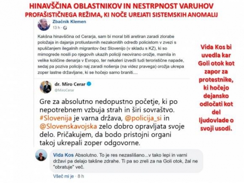 HINAVŠČINA OBLASTNIKOV IN NESTRPNOST VARUHOV PROFAŠISTIČNEGA REŽIMA, KI NOČE UREJATI SISTEMSKIH ANOMALIJ