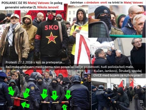Protesti 27.2.2016 s koli za pretepanje…