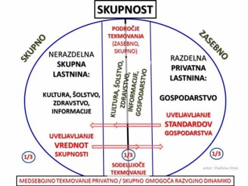 MODEL ZDRUŽITVE DVEH LASTNINSKIH SISTEMOV PRIVATNO LASTNIŠKEGA IN SKUPNO LASTNIŠKEGA V SODELOVANJE