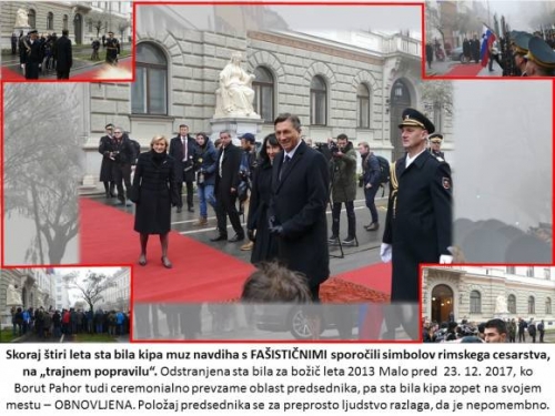 PREDSEDNIK BORUT PAHOR IN FAŠISTIČNA OBELEŽJA, KI RAZKRIVAJO
