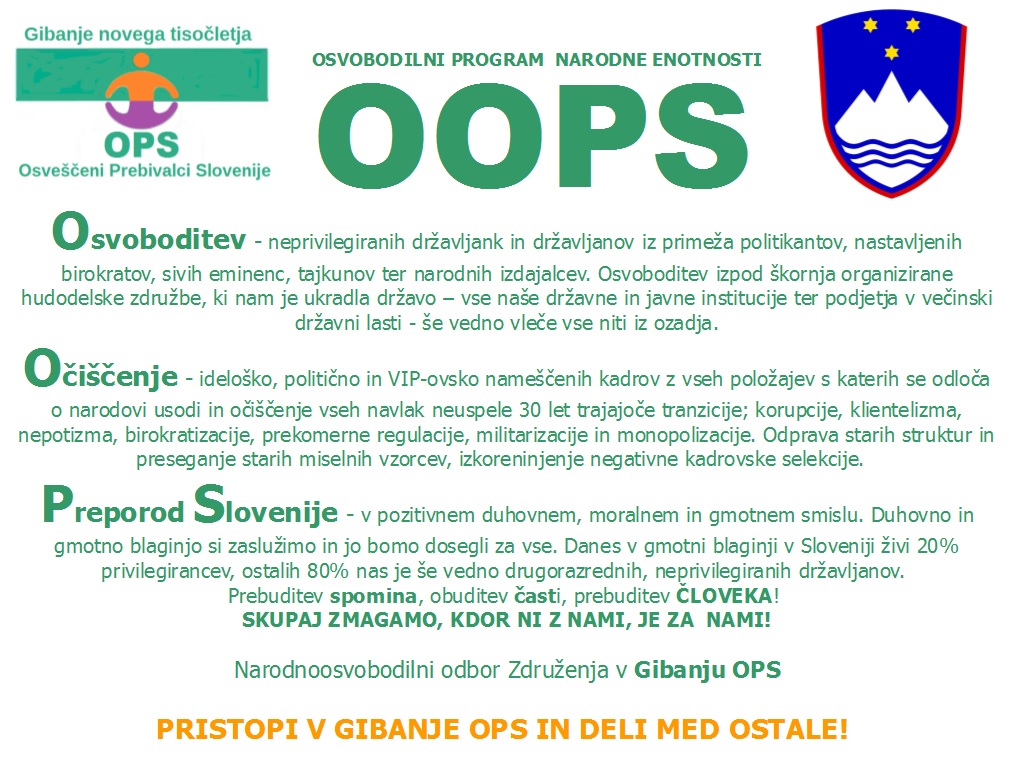 Ena od možnih poti ZA Osvoboditev, Očiščenje in Preporod Slovenije