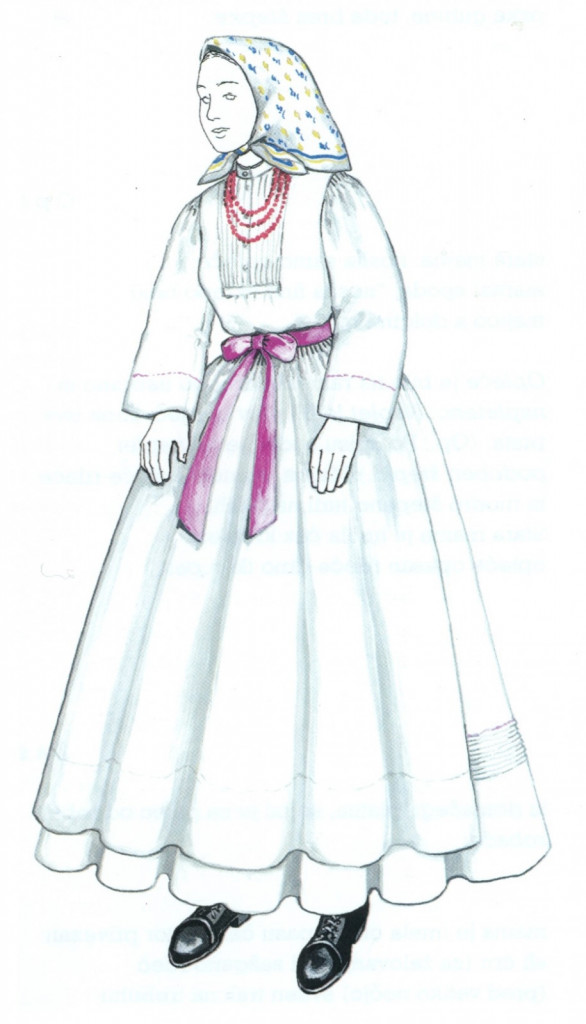 NEDELJSKA DEKLIŠKA OBLEKA, Zilje, leta 1920<br>