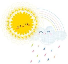 Sun, rain and a rainbow