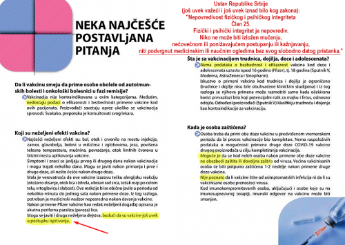 TOREJ CEPIVA SE ŠE TESTIRAJO ...