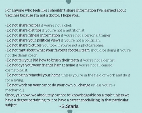 Ne bi smela deliti informacij o cepivih, ker nisem zdravnica?