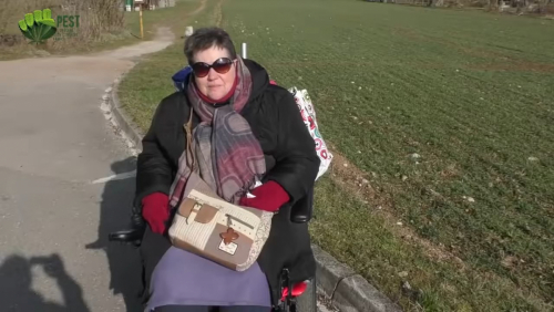 Gospa Violeta uporablja voziček in je v ranljivi skupini, a jo virus še najmanj skrbi. Ukrepe doživlja kot poniževanje.