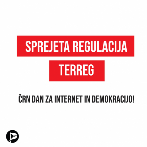 Evropski parlament je brez glasovanja na plenarnem zasedanju sprejel regulacijo TERREG, ki v lažnem imenu boja zoper terorizem odpira pot cenzuri interneta