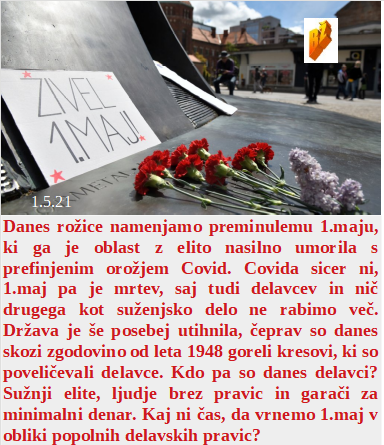 Slovenski in svetovni politični hlev na dan 1.5.21