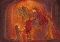 November ~ Martinmas & Lanterns ~ chalkboard drawing