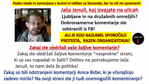 Nad nami Janševa vlada izvaja genocid, ki ga z lažno epidemijo izvajajo odgovorni! ...