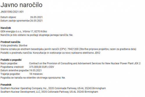 Nova jedrska v Sloveniji ...