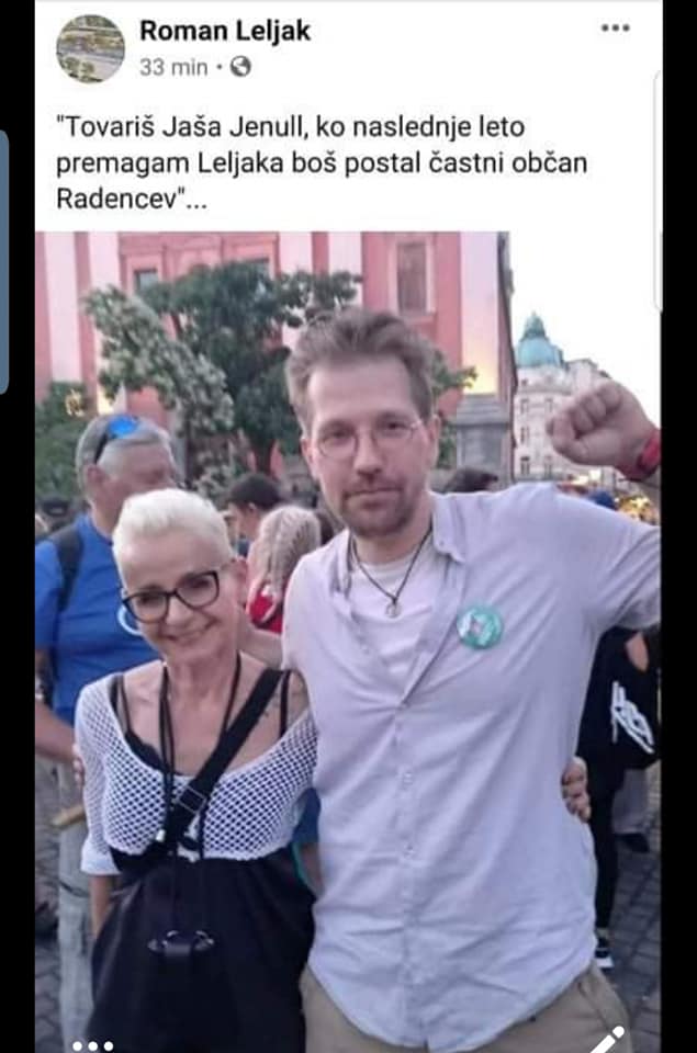 
				Bilo je v petek na protidržavnih demonstracijah, Ja&scaron;a Jenull in Irena Petek. 			