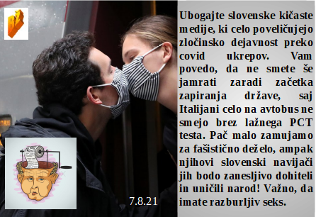 Slovenski in svetovni politični hlev na dan 7.8.21