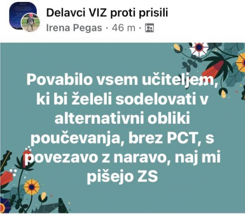 Učitelji se organizirajo, to je začetek alternativnega učnega sistema