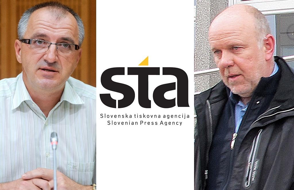 
				Direktor STA Bojan Veselinovič in Martin Odlazek. (Foto: Facebook)			