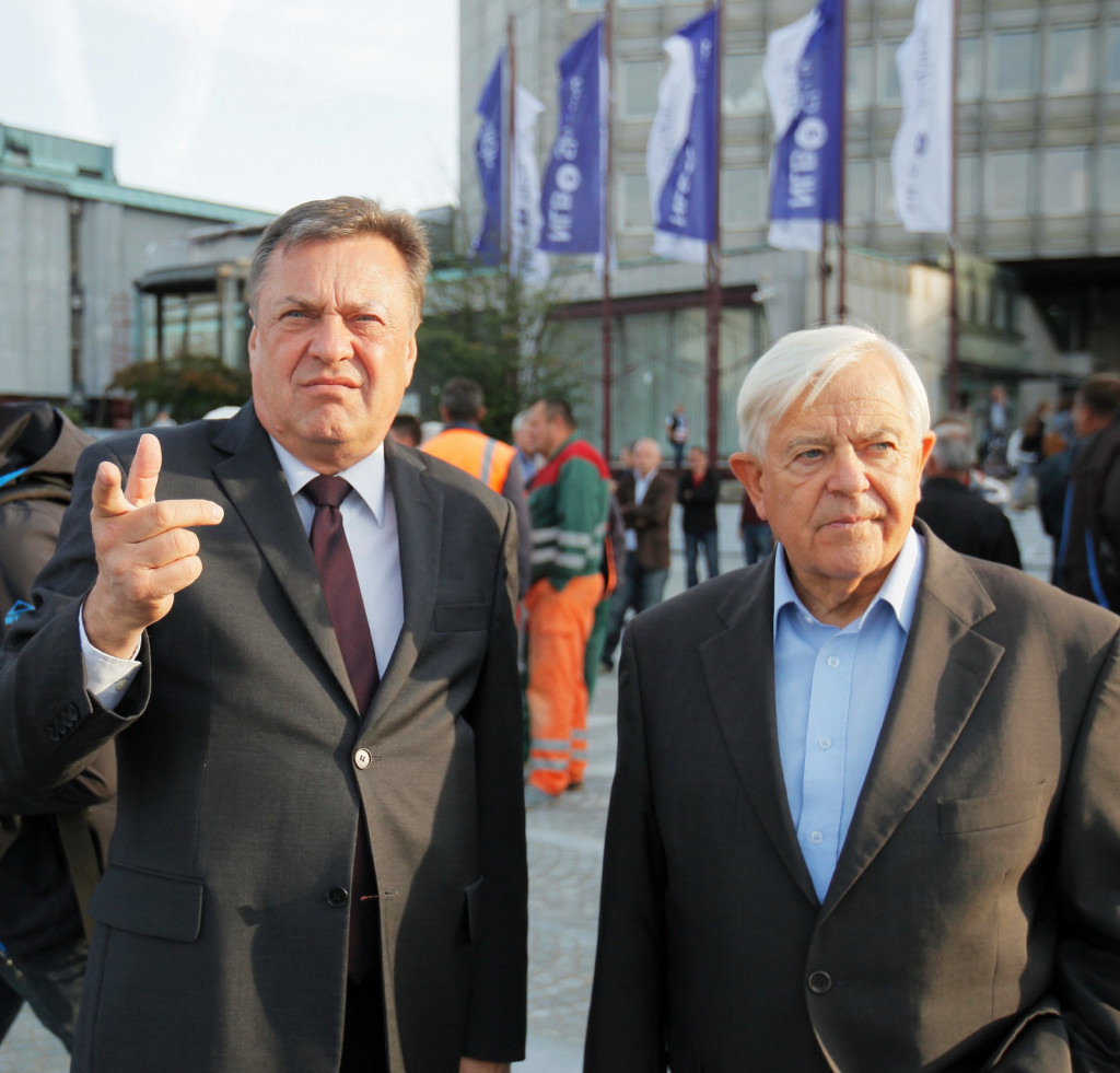 				Zoran Jankovič in Milan Kučan. (Foto: Posnetek zaslona-Nova24tv)			
