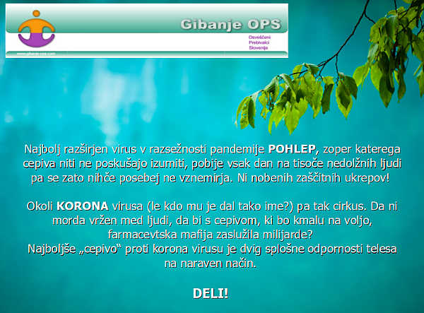 Smrtonosni virus POHLEP in KORONA VIRUS