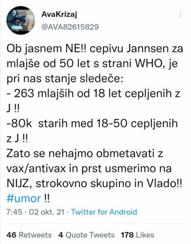 POMOR SLOVENSKEGA NARODA S CEPIVI!