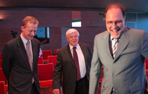 
				Branimir &Scaron;trukelj si je v odličnih odnosih z Borutom Jamnikom in Milanom Kučanom. (Foto: Posnetek zaslona-FreeSlovenija)			