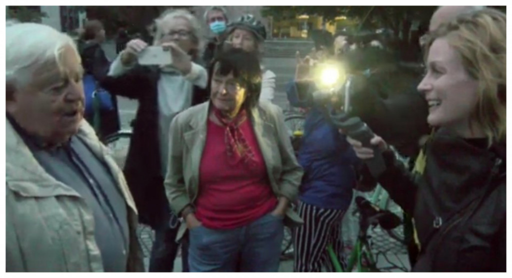 
				Milan Kučan in Tea Jarc. (Foto: Posnetek zaslona- Youtube, #Prava)			