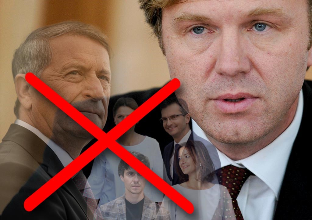 
				Omrežje Gregorja Golobiča je uničevanje stranke pričelo z uničenjem Pivčeve ter ustoličenjem Erjavca za mandatarja KUL četverčka. Ker ni uspelo, je sledilo dokončno uničenje stranke DeSUS. (Foto: Posnetek zaslona- Nova24tv, Fotomontaža Demokracija)			