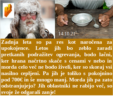 Slovenski in svetovni politični hlev na dan 14.10.21