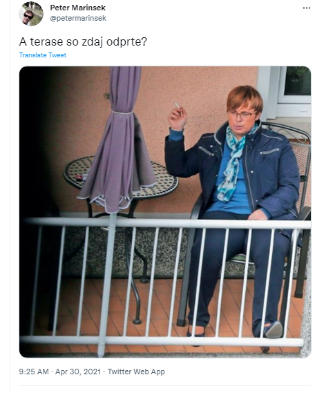 
				Nata&scaron;a Pirc Musar med počitkom. (Foto: Posnetek zaslona- Twitter)			