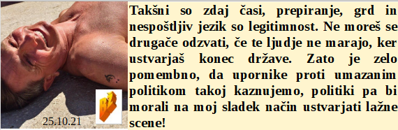Slovenski in svetovni politični hlev na dan 25.10.21