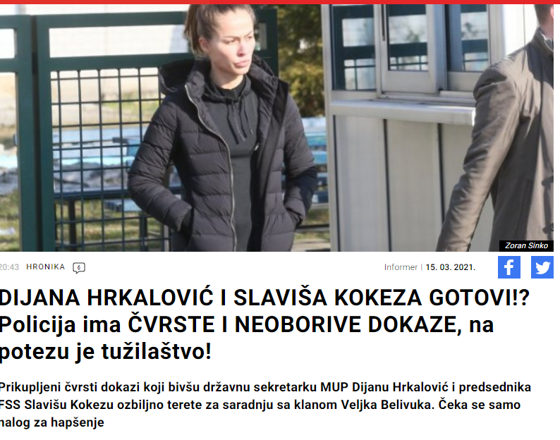 				V delovanje slovenske mreže je bila zelo vpletena Dijana Hrlaković. (Foto: Posnetek zaslona-Informer)			