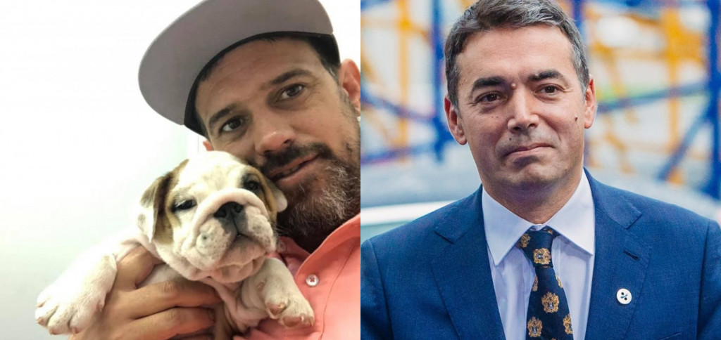 				Na levi strani Gideon Burger, na desni Nikola Dimitrov. (Foto: Posnetek zaslona- Facebook, Wikipedia, Vlada Severne Makedonije)			