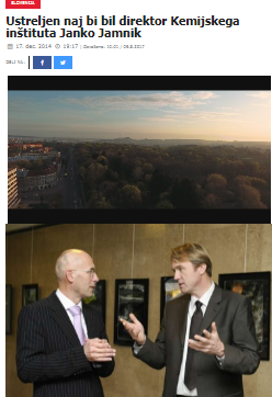 
				Pri umoru Janka Jamnika po besedah Radonjića sodelovali najmanj &scaron;tirje posamezniki. Na sliki Jamnik z Gregorjem Golobičem. (Foto: Posnetek zaslona- Reporter)			