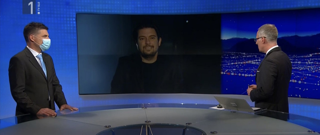 
				Peter Gregorčič, Primož Cirman in Igor E. Bergant. (Foto: Posnetek zaslona- Požareport, Odmevi)			