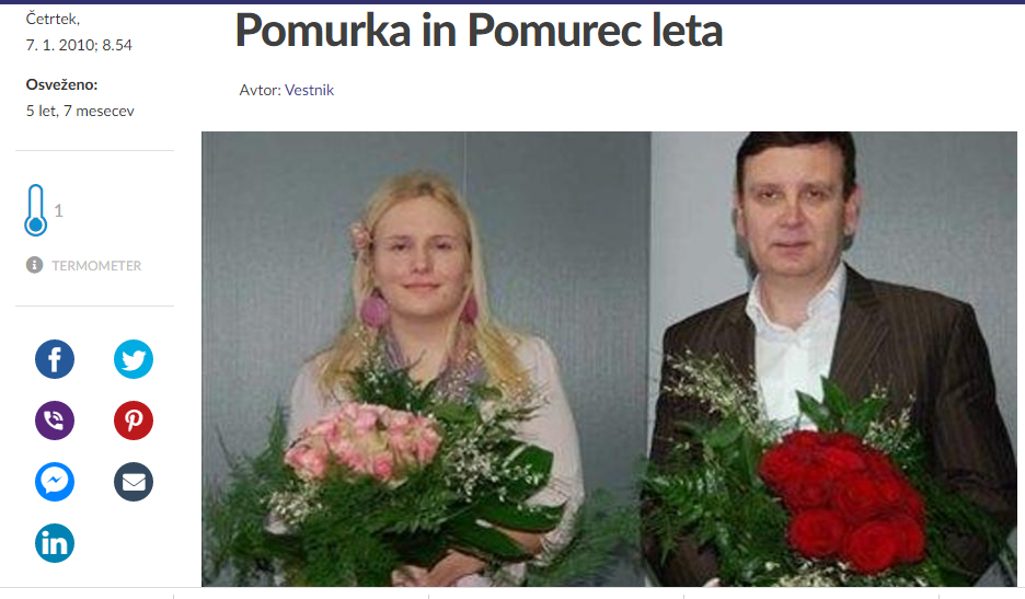 				Anton Balažek je bil izbran za Pomurca leta v letu 2010. (Foto: Posnetek zaslona- Siol)			