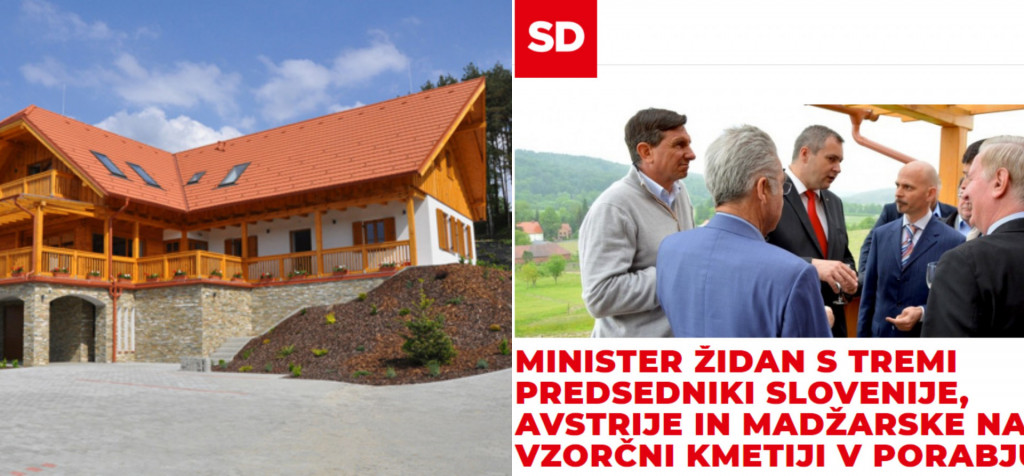 
				Kmetija Gornji Senik na Madžarskem in udeležba predstavnnikov SD. (Foto: Posnetek zaslona- Vzorčna kmetija in SD)			